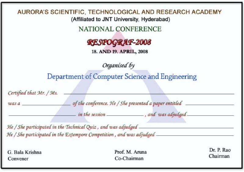 Respograph 2009 participation certificate