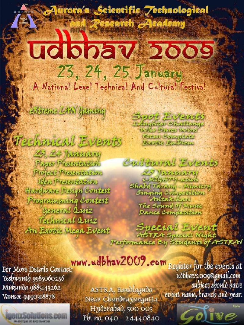 Udbhav 2009 flyer