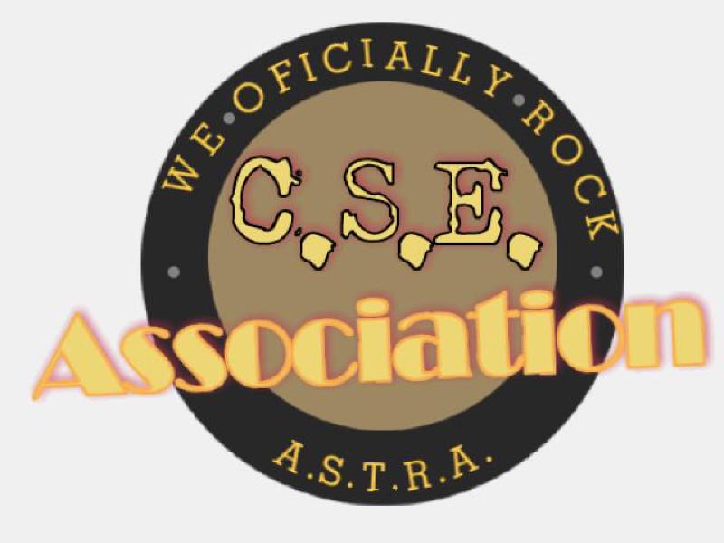 C.S.E. Association logo with 'WE OFICIALLY ROCK' around the border and A.S.T.R.A. at the bottom