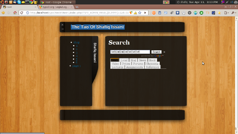 Ajax Tabbed Google Search screenshot