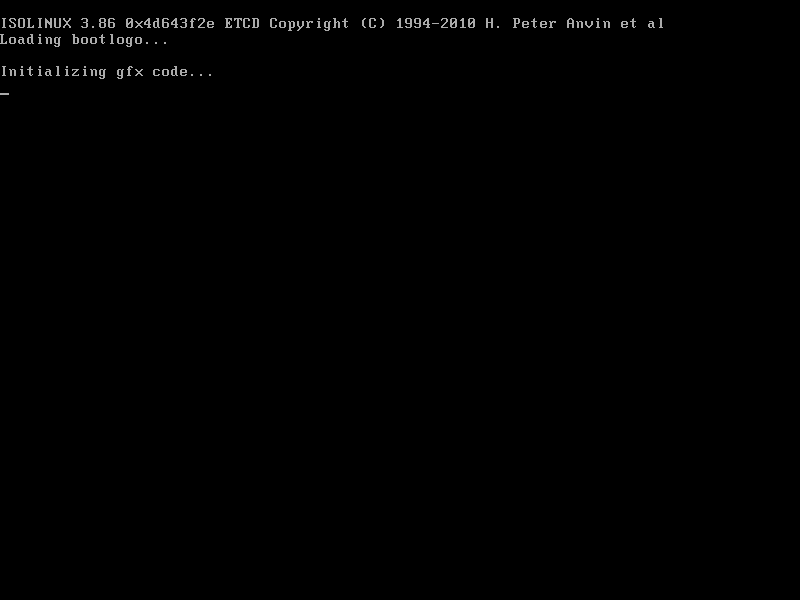 ISOLINUX boot screen
