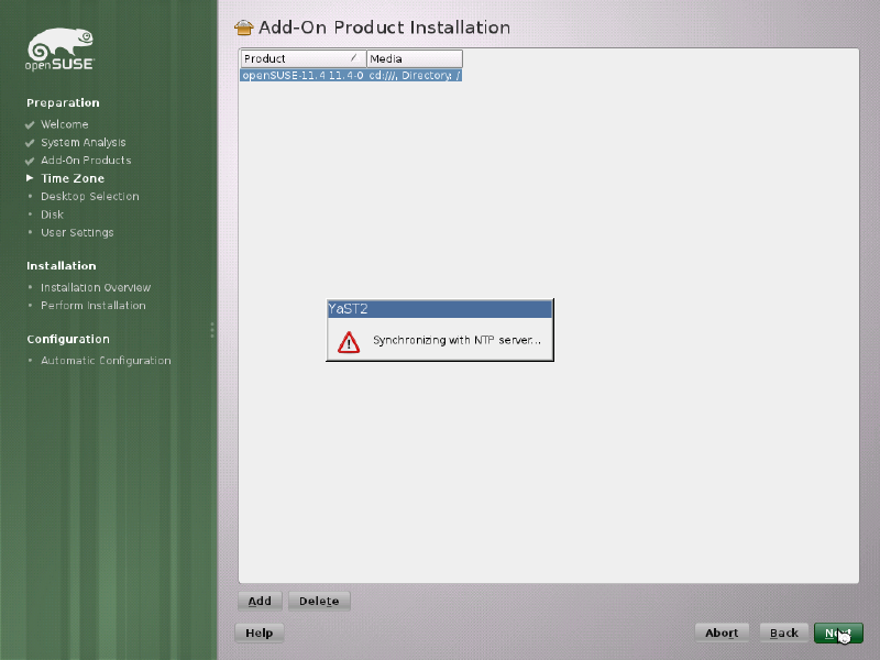 Add-On Product Installation list