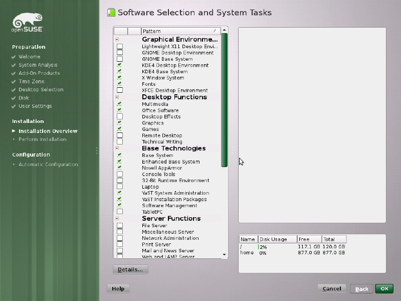 Suggested Partitioning with Partition Based and LVM Based options