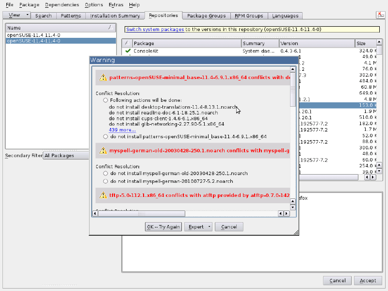 Software Selection and System Tasks with patterns list