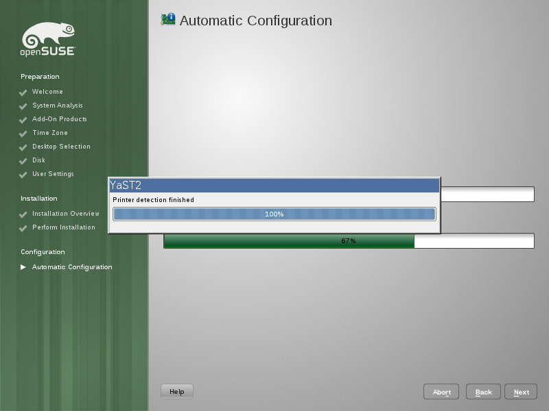 Boot messages showing filesystem checks and service startup